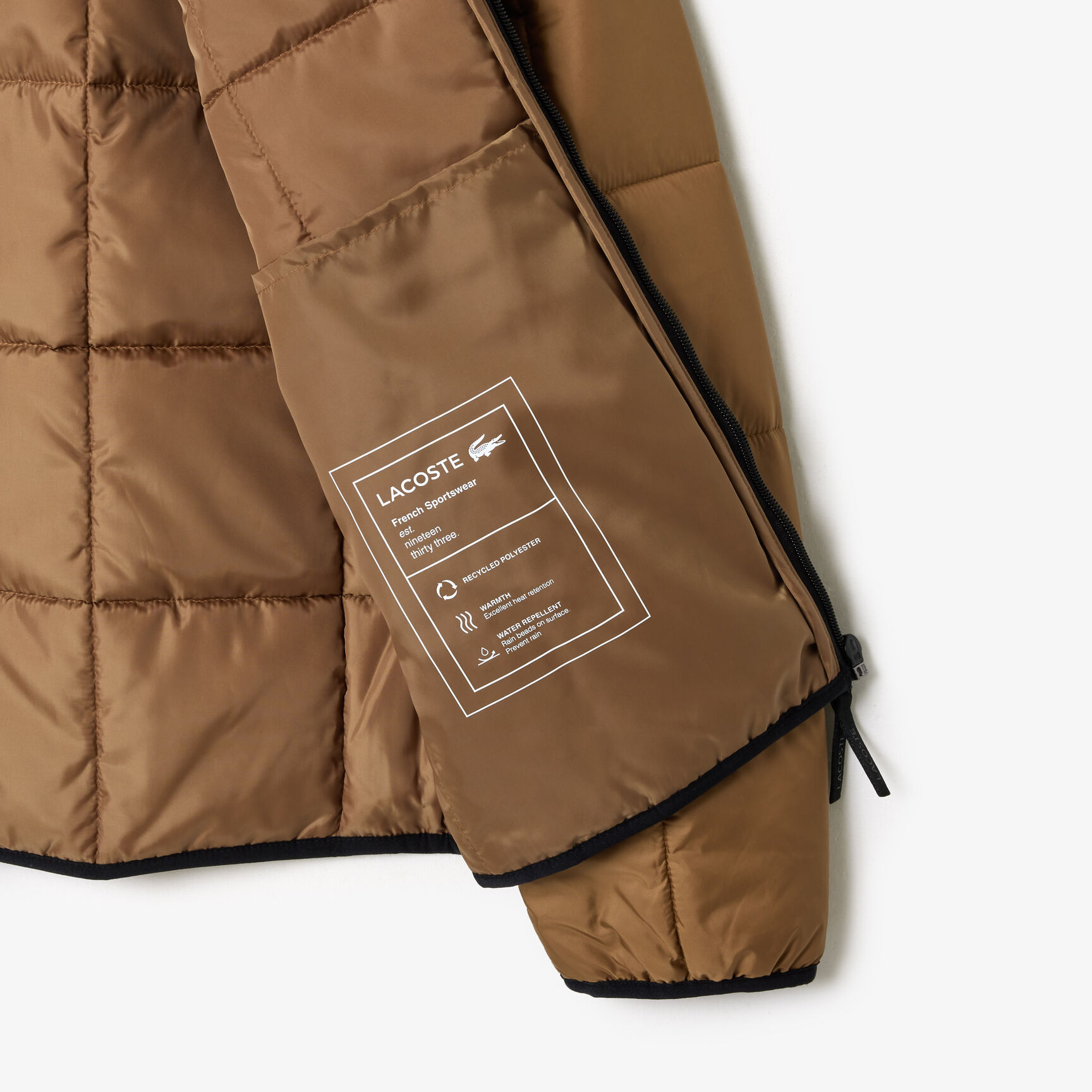 جاكيت قصير مقاوم للماء بغطاء رأس قابل للإزالة Showerproof Padded Hood Puffer Jacket - BH1666-00-QIN