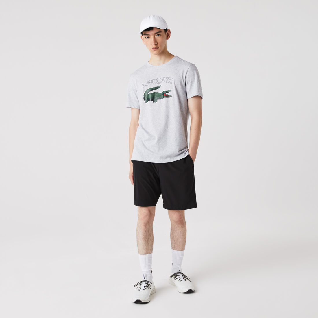 تيشيرت جيرسيه بطبعة تمساح للرجال مجموعة Lacoste SPORT