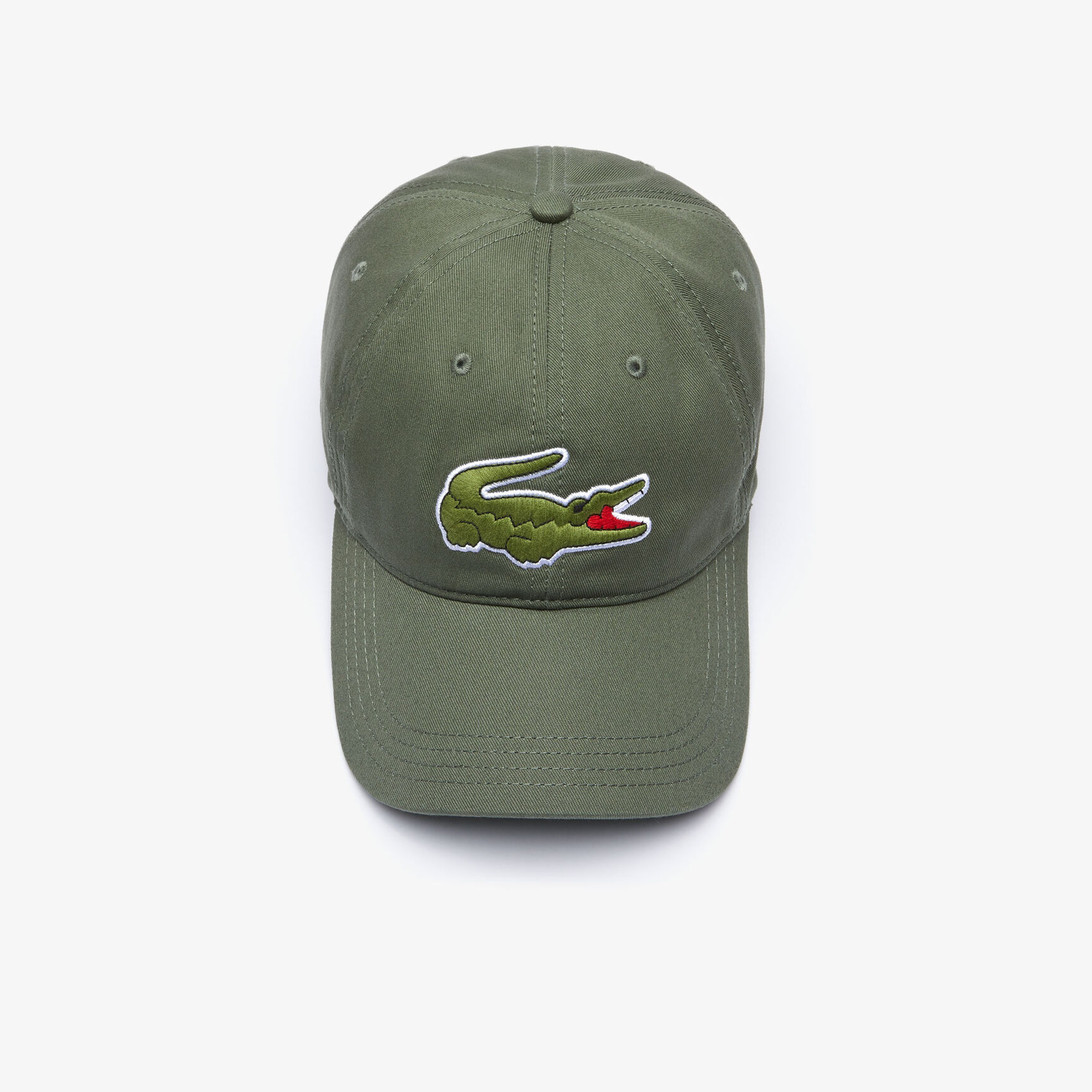 قبعة كاب قطنية بخطوط متباينة اللون وشعار التمساح كبير الحجم للرجال قبعة كاب قطنية بخطوط متباينة اللون وشعار التمساح كبير الحجم للرجال