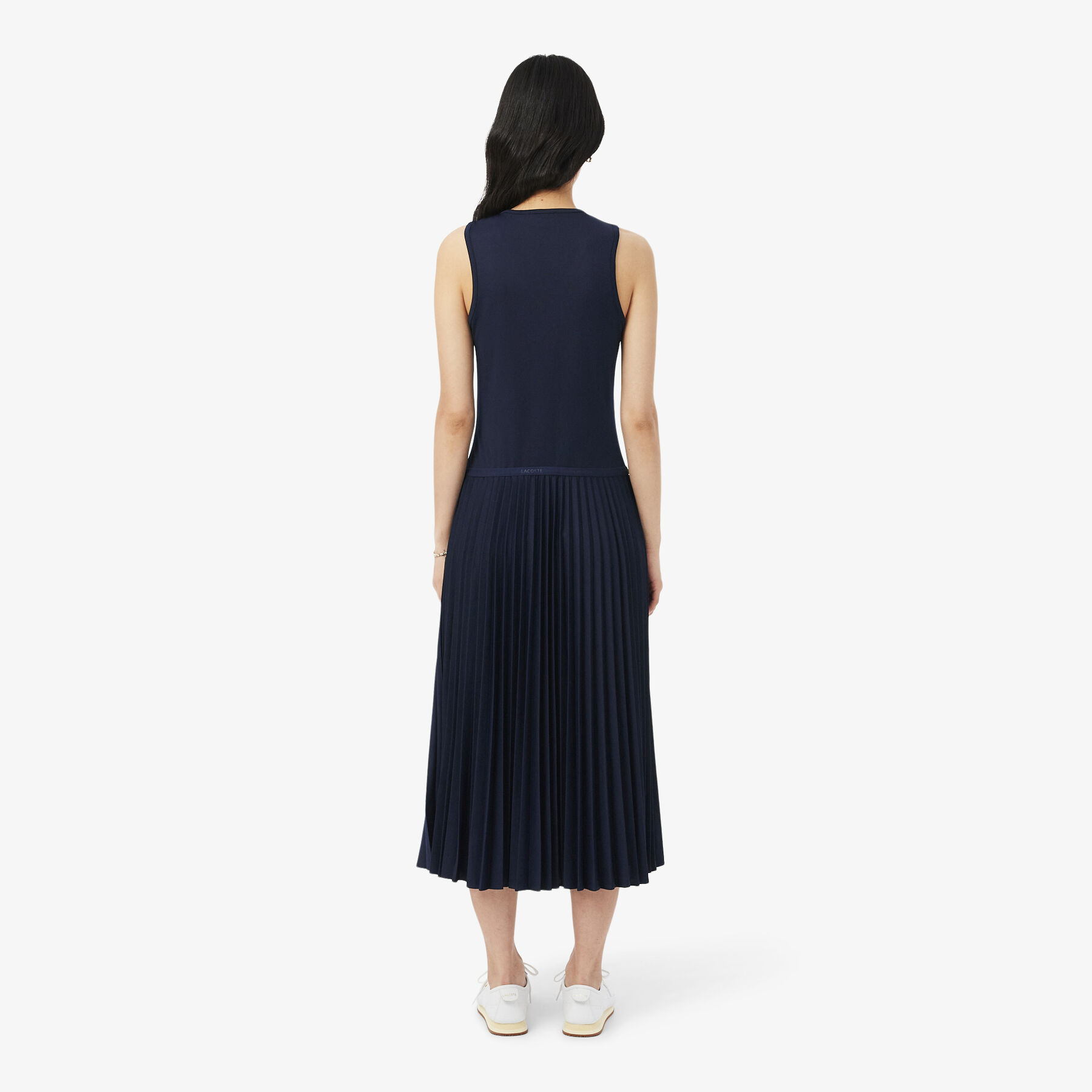 فستان طويل بدون أكمام بكسرات Long Sleeveless Pleated Dress - EF2432-00-166