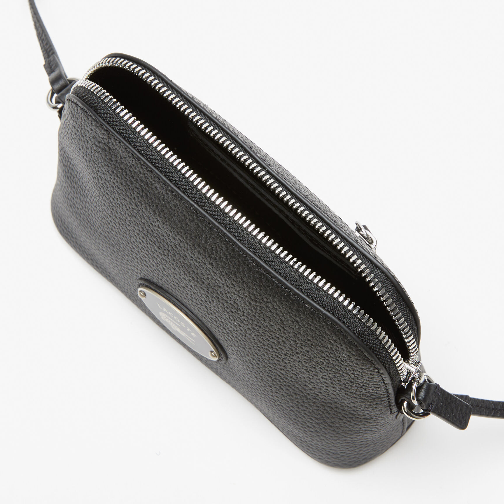 حقيبة كروس قبة جلد لاكوست للسيدات Women's Lacoste Grained Leather Dome Crossover Bag - NF4077GZ-000