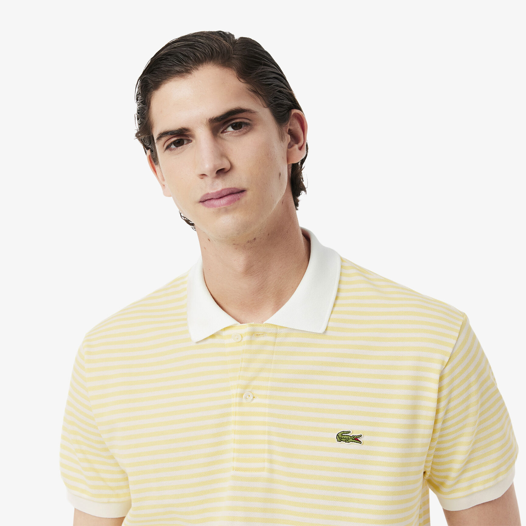 قميص بولو مخطط بيتي بيكيه بقصة كلاسيكية L.12.12 Classic Fit L.12.12 Striped Petit Pique Polo Shirt - PH9753-00-KBA