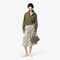 Topography Print Pleated Skirt - JF0340-00-87I