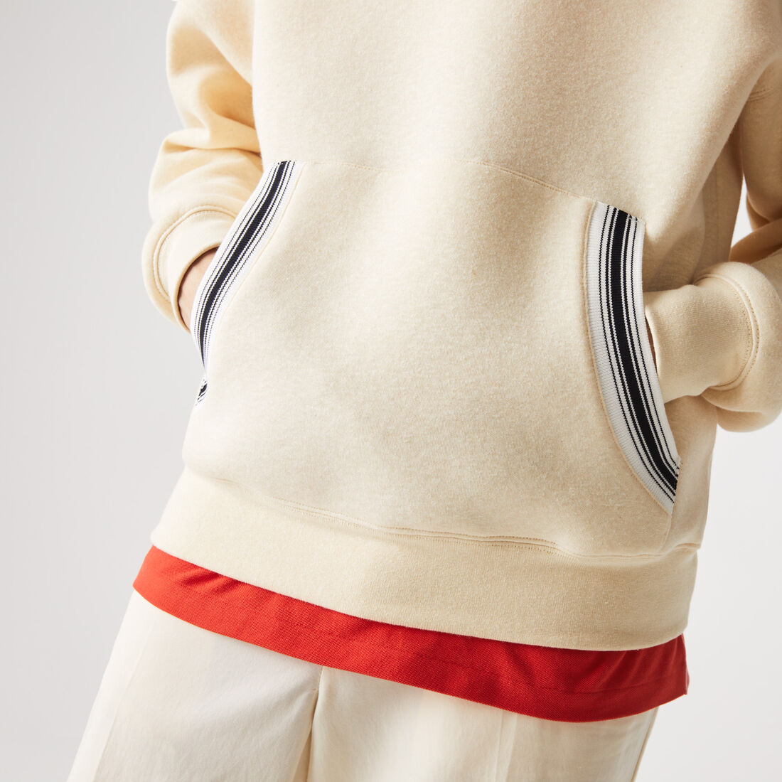 سويت شيرت مزيج القطن للرجال مع غطاء رأس وجيب مختلف اللون سويت شيرت مزيج القطن للرجال مع غطاء رأس وجيب مختلف اللون