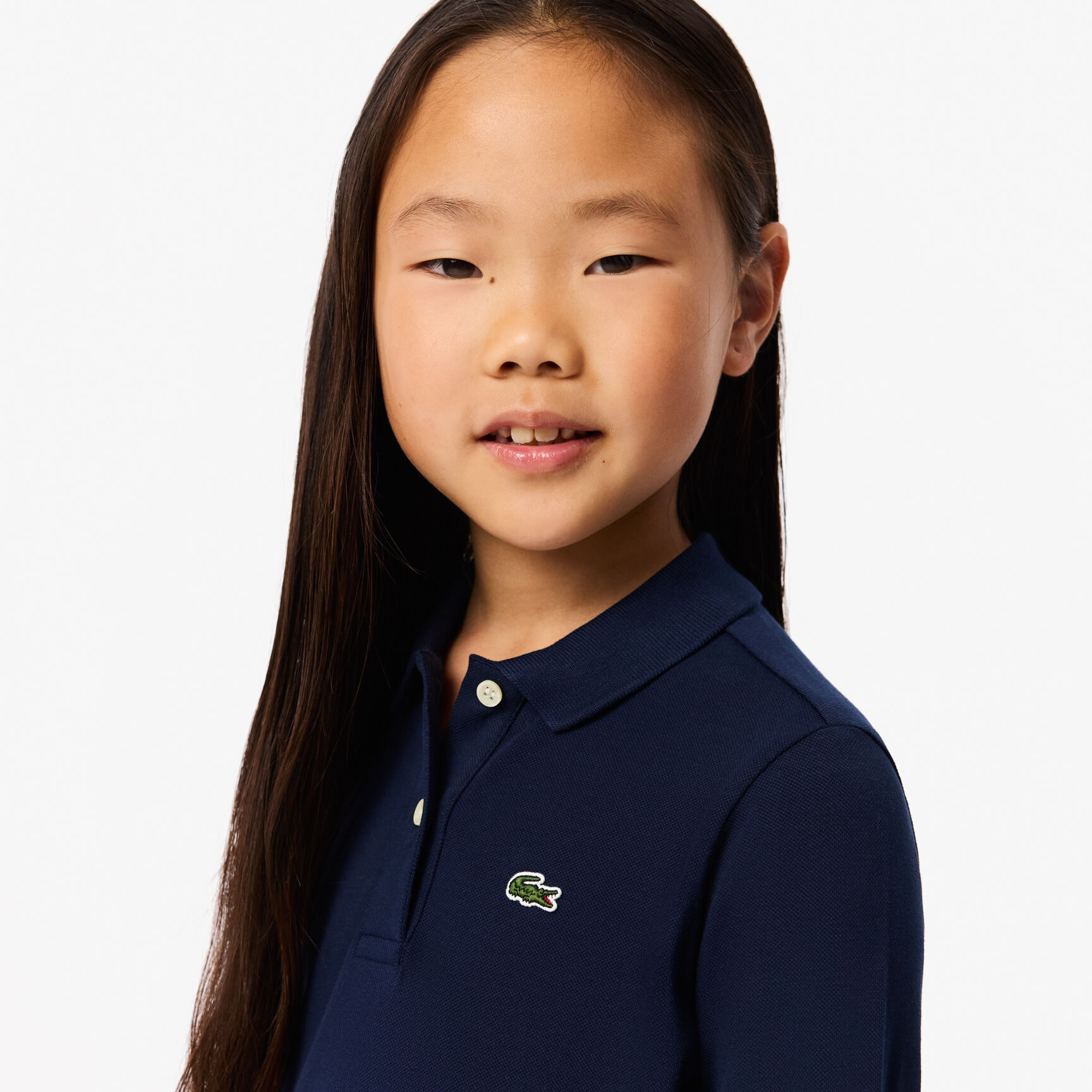 Girls' Lacoste Polo Collar Pique Dress - EJ9751-00-166