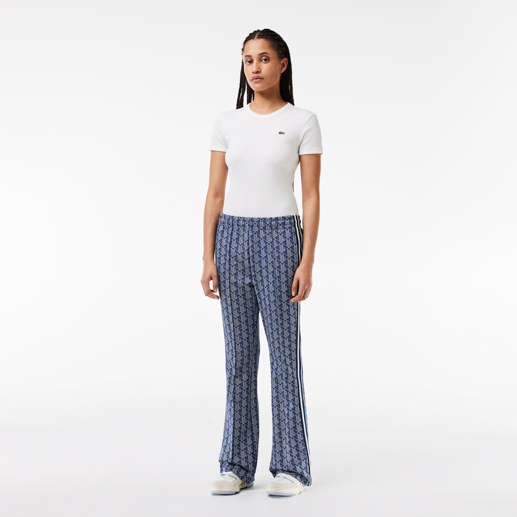Women's Lacoste Monogram Print Trackpants - XF9313-00-QIE