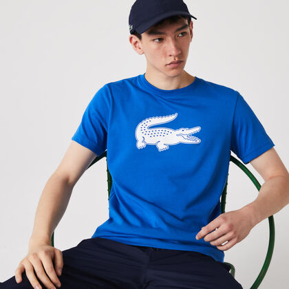 Men's Lacoste Sport 3d Print Crocodile Breathable Jersey T-shirt