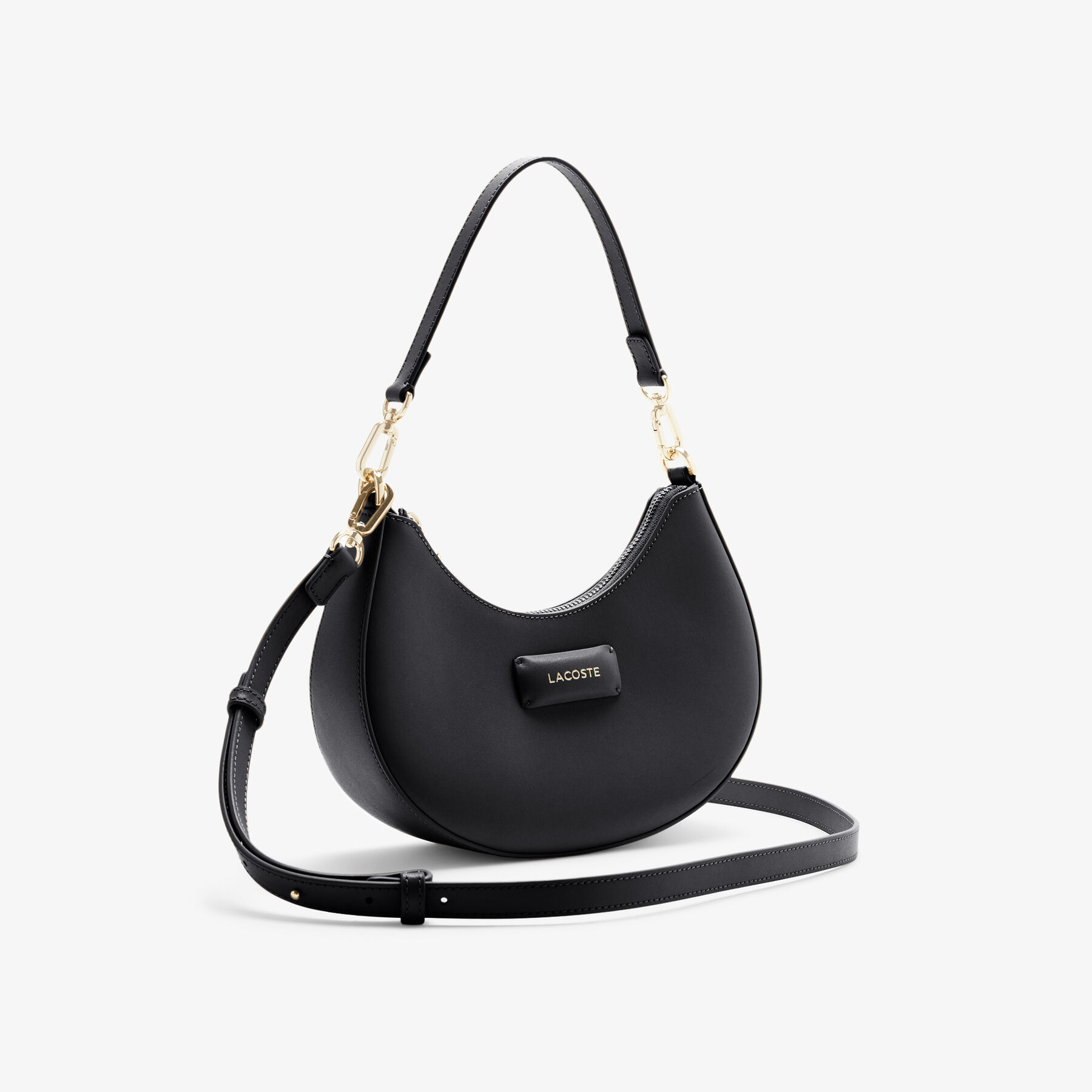 small lacoste casual half moon purse