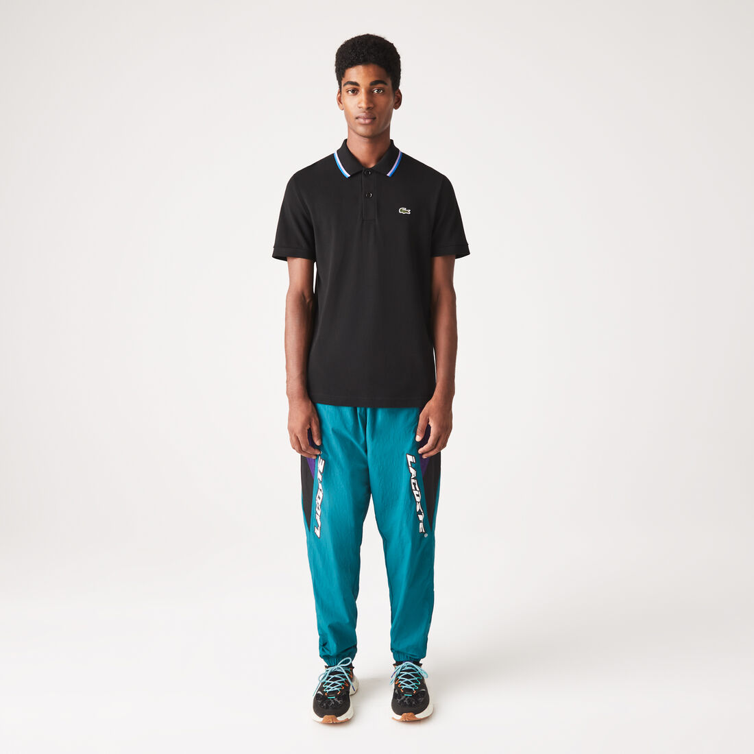 تيشيرت بولو لاكوست قطن بيكيه بيتي بياقة مخططة وقصة عادية للرجال تيشيرت بولو لاكوست قطن بيكيه بيتي بياقة مخططة وقصة عادية للرجال