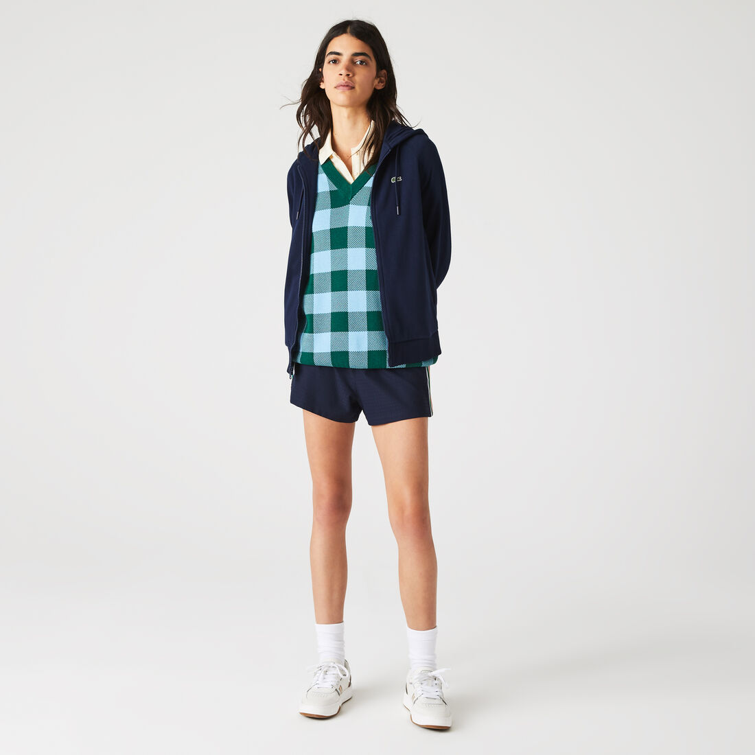 كنزة نسائية بغطاء للرأس مصنوعة من مزيج القطن الصوفي كنزة نسائية بغطاء للرأس مصنوعة من مزيج القطن الصوفي