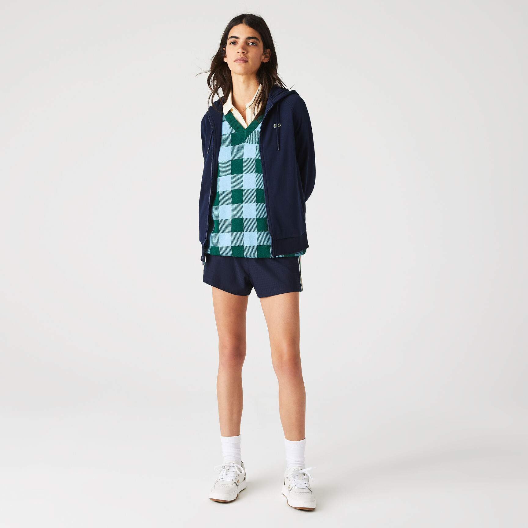 كنزة نسائية بغطاء للرأس مصنوعة من مزيج القطن الصوفي كنزة نسائية بغطاء للرأس مصنوعة من مزيج القطن الصوفي