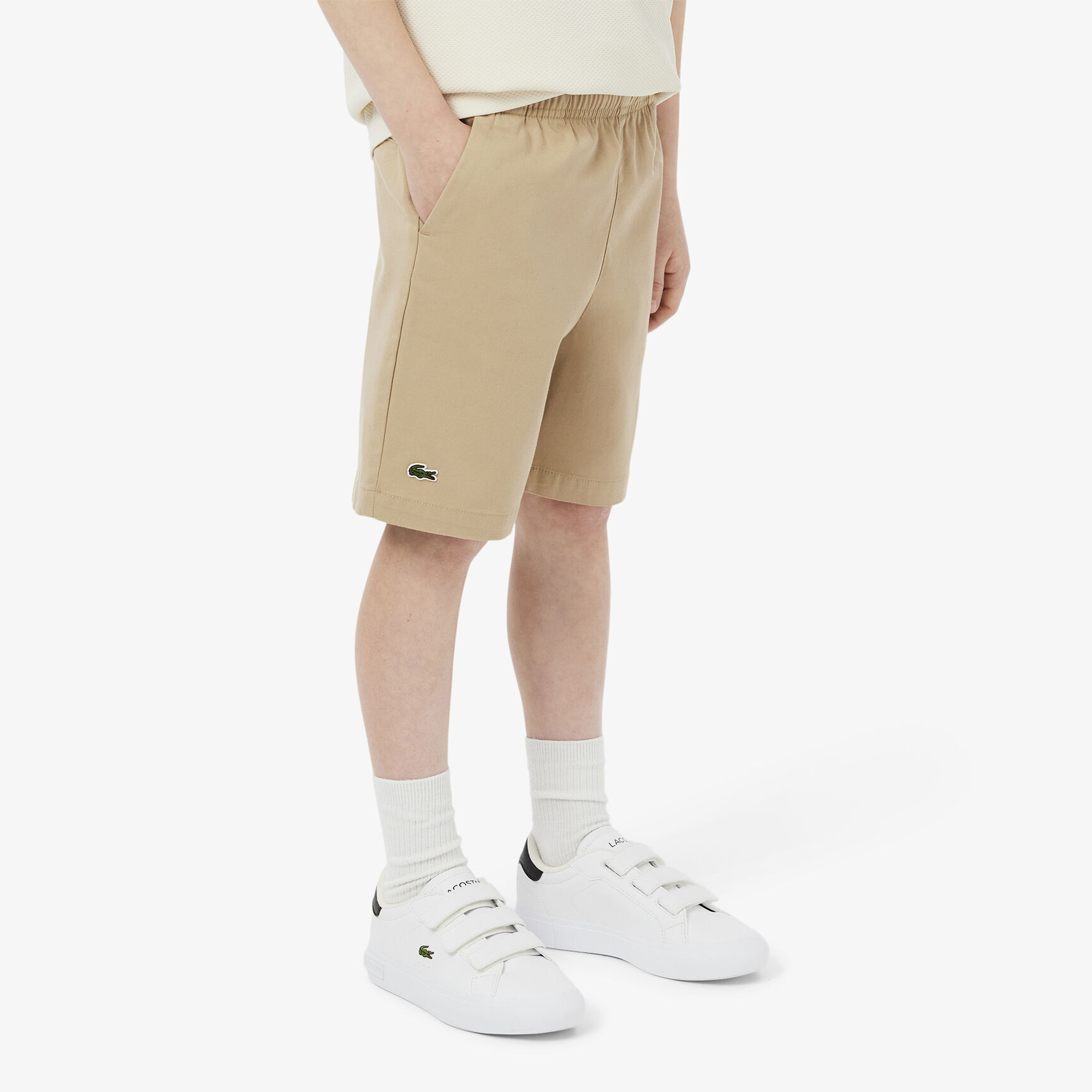 شورت قطن جبردين مطاطي Stretch Cotton Gabardine Shorts - FJ5242-00-02S