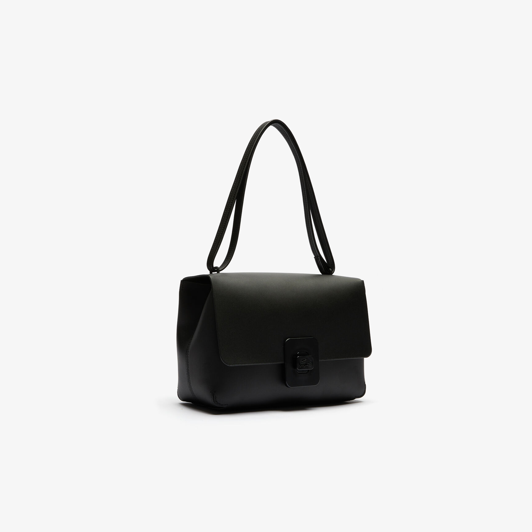 Women’s Croco Turn Crocodile Clasp Large Leather Shoulder Bag