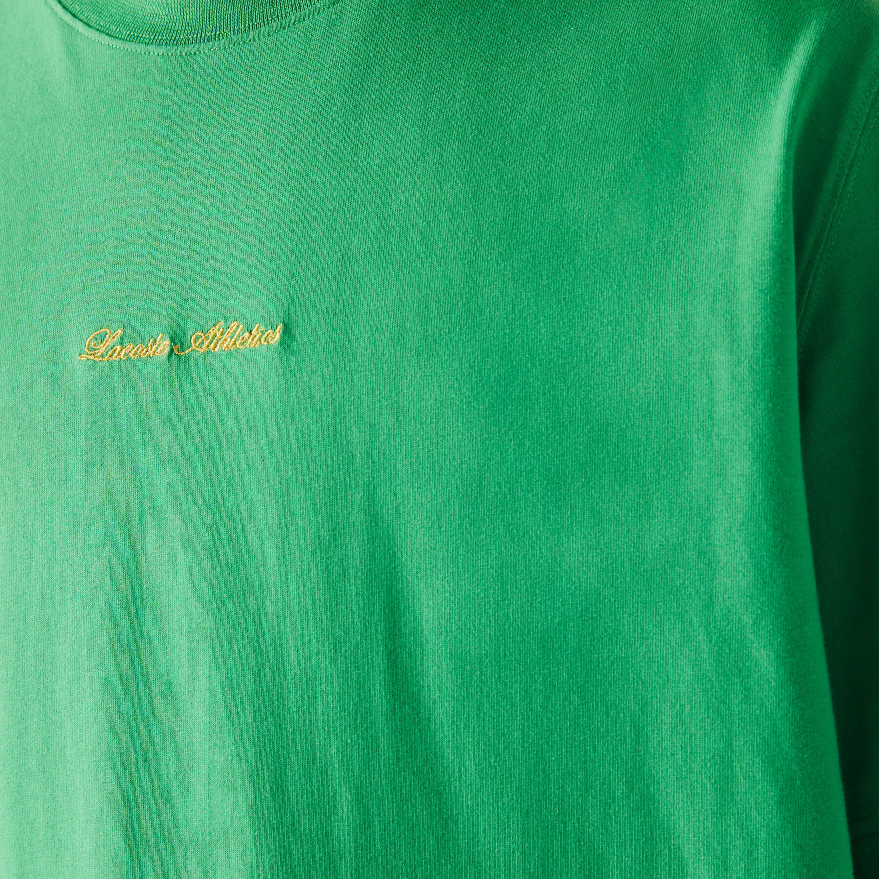 Unisex Lacoste LIVE Loose Fit Golden Embroidery Cotton T-shirt unisex lacoste live loose fit golden embroidery cotton t shirt