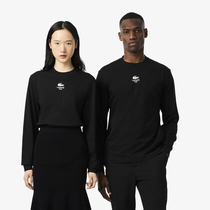 Long Sleeved Lacoste Print T-shirt