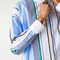 women s lacoste live classic fit scarf neck striped cotton shirt