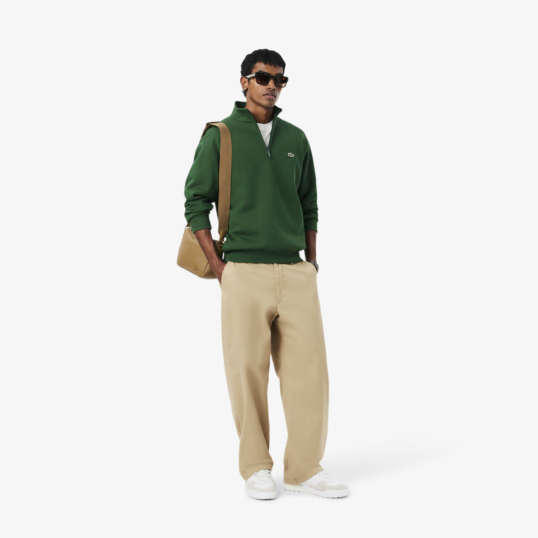 lacoste men s slam break leather sneakers