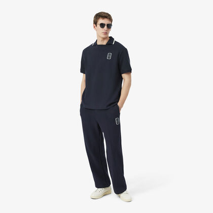lacoste badge accent pique sweatpants