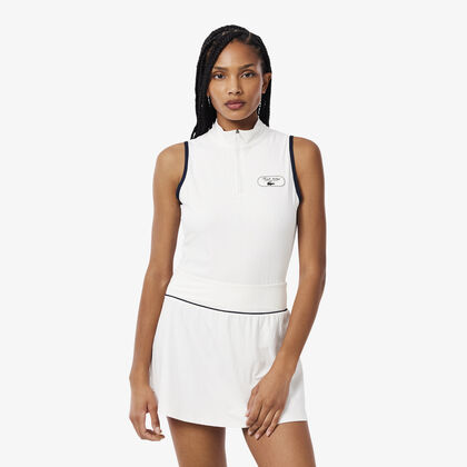 lacoste ultra dry badge accent tennis heritage tank top