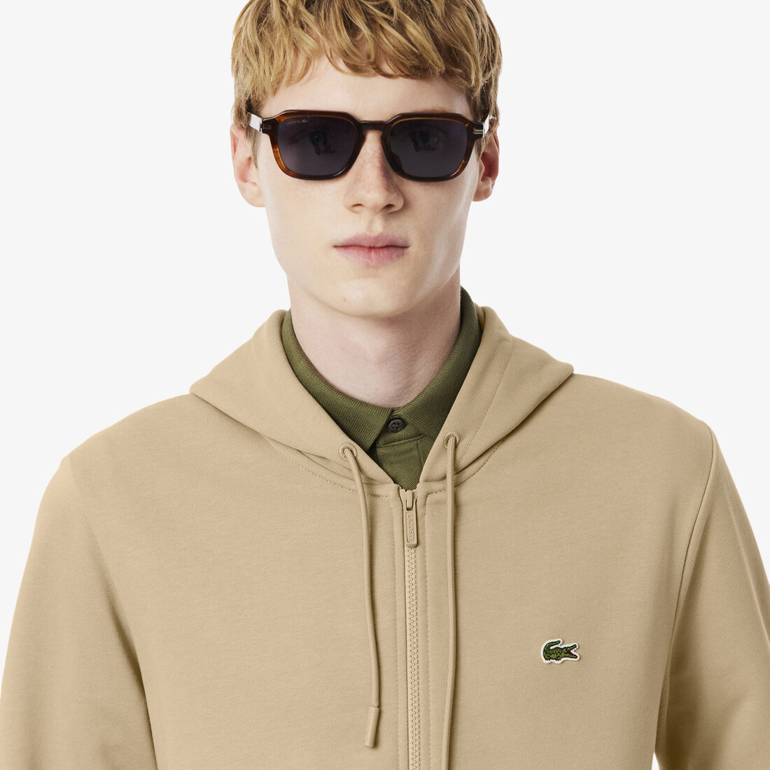 Classic Fit Zipped Fleece Sweatshirt Classic Fit Zipped Fleece Sweatshirt - SH9809-00-02S