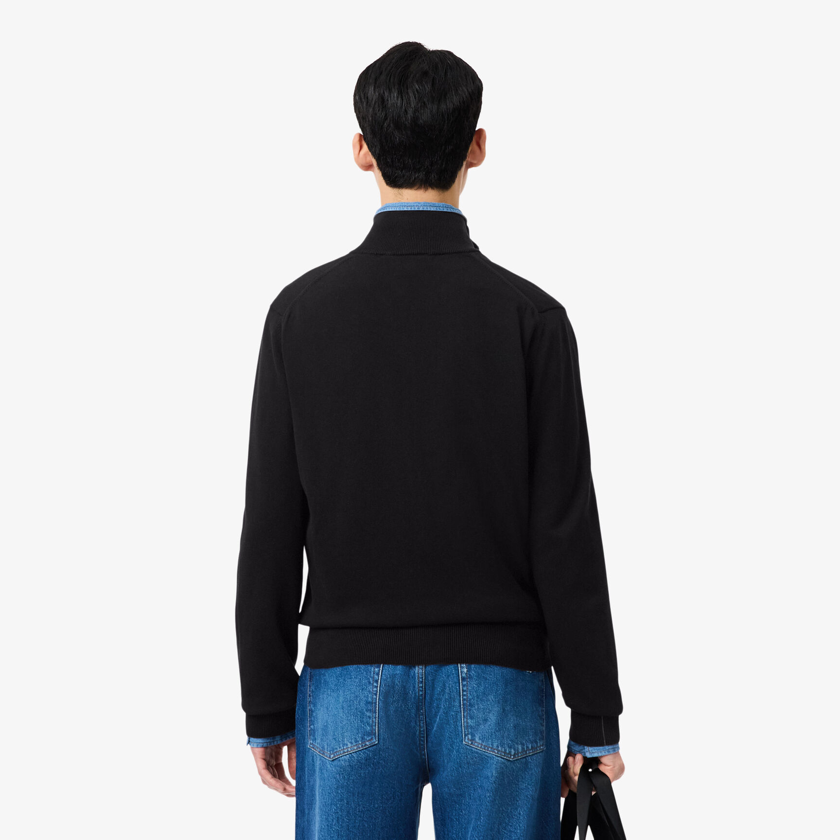 Zipped High Neck Cotton Sweater - AH1957-00-031