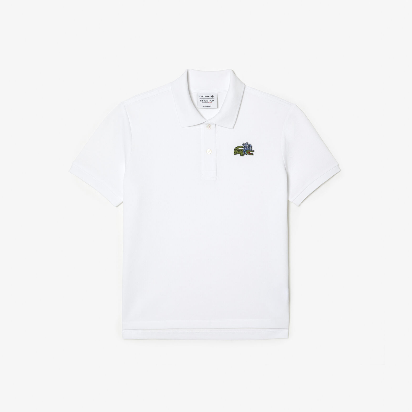 تيشيرت بولو بطبعة تمساح للنساء مجموعة Lacoste x Netflix