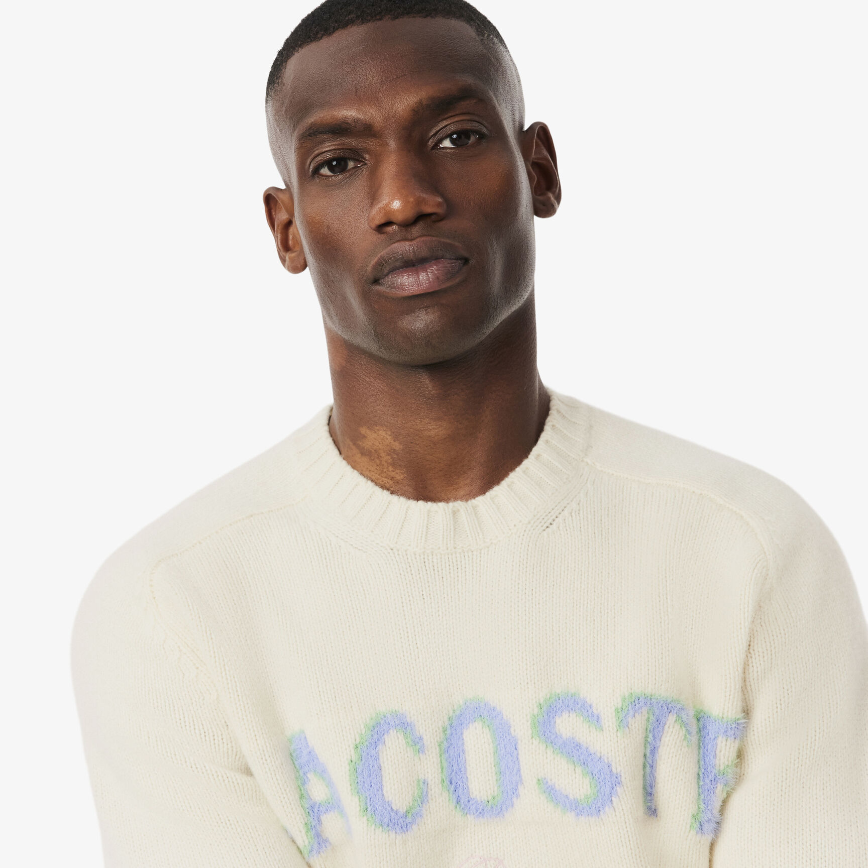 Intarsia Branded Wool Sweater - AH5202-00-A9I