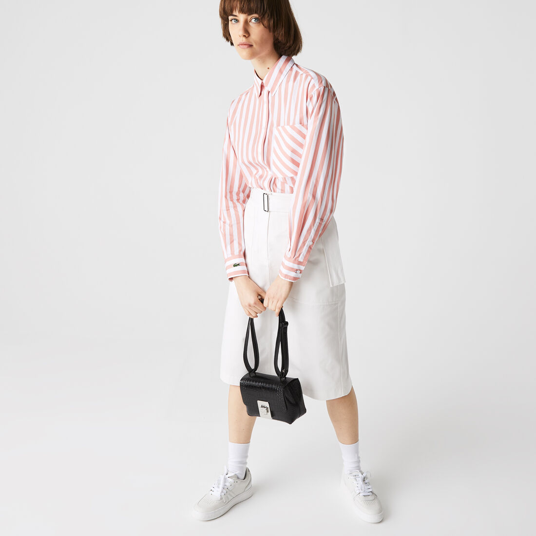 Women&rsquo;s Oversized Striped Cotton Poplin Shirt