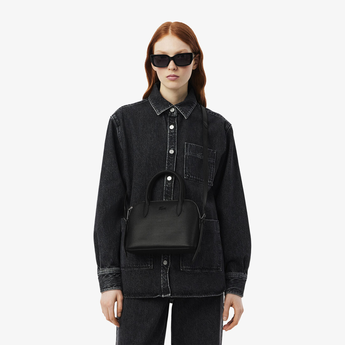 Small Pique Leather Chantaco Bugatti Bag Women's Chantaco Embossed Pique Leather Top Handle Bag - NF3723KL-000