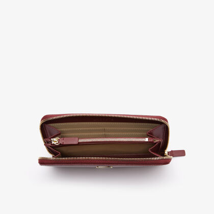 Women's Amelia Large Piqué Leather Wallet