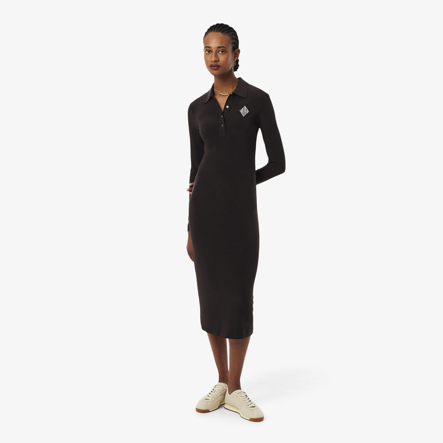 Embroidered Badge Slim Fit Polo Dress - EF9784-00-3LA