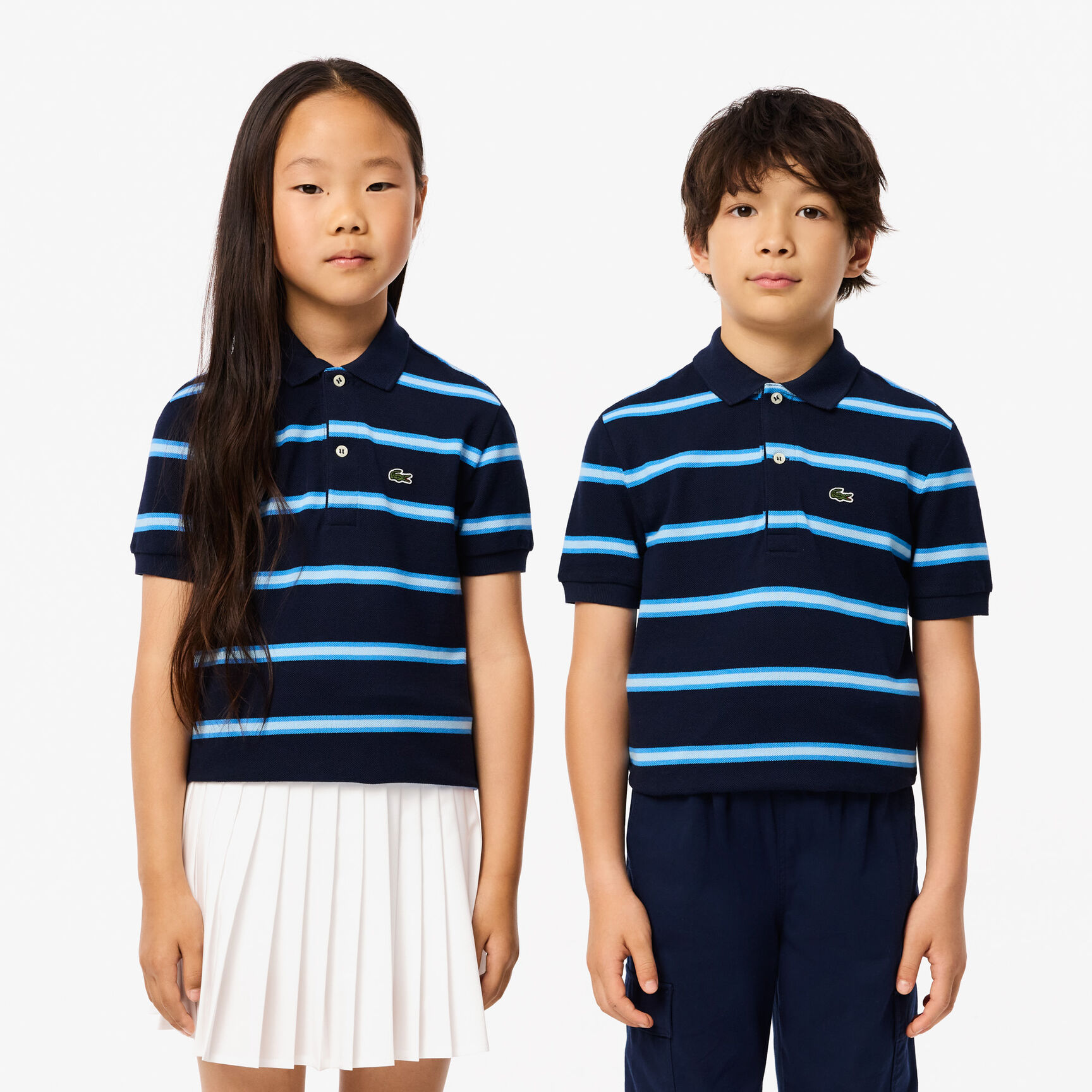 Boys' Lacoste Striped Pique Polo Shirt - PJ7124-00-IAF