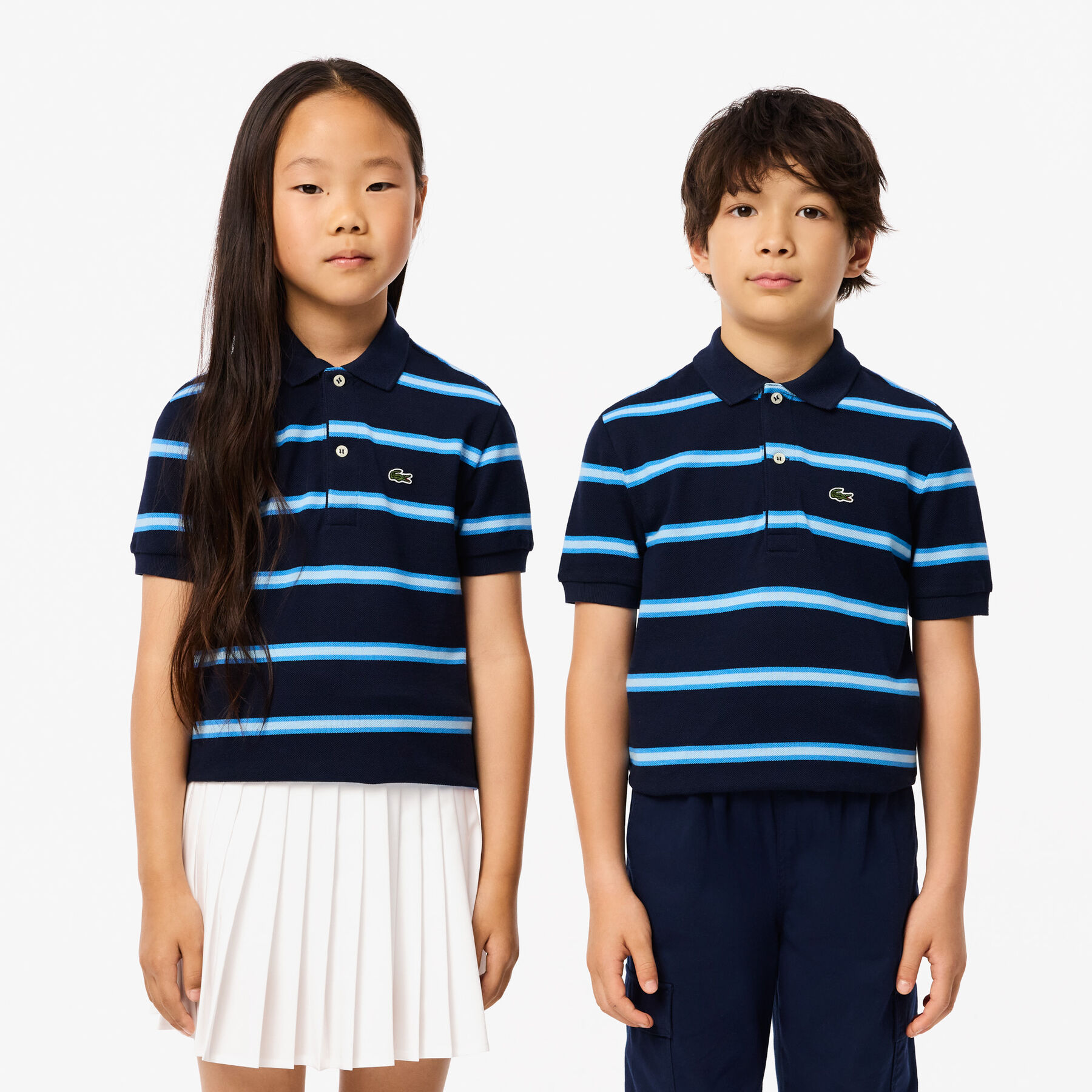 Boys' Lacoste Striped Pique Polo Shirt boys lacoste striped pique polo shirt