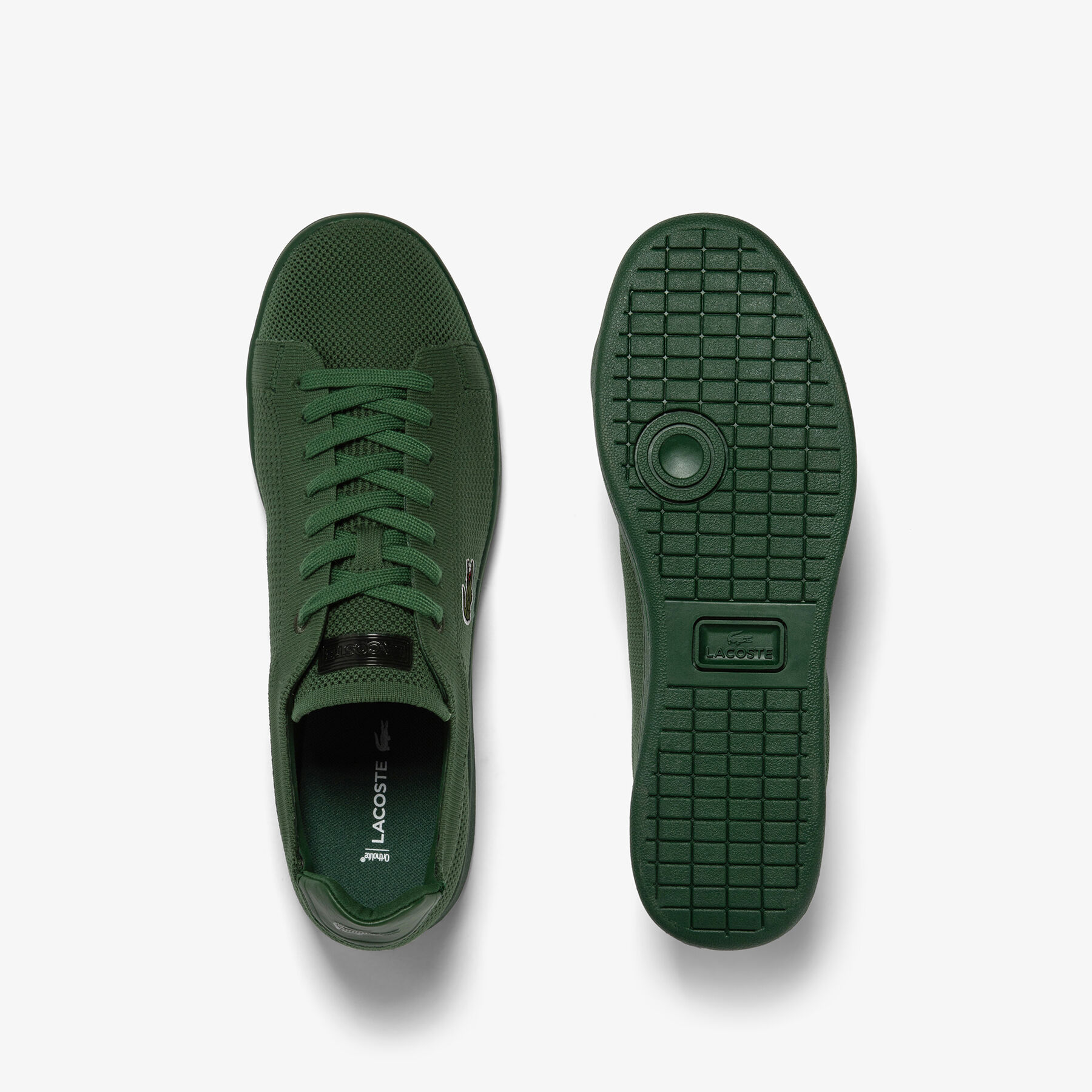 Men's Lacoste Carnaby Piqu&eacute;e Textile Trainers - 45SMA0023-GG2