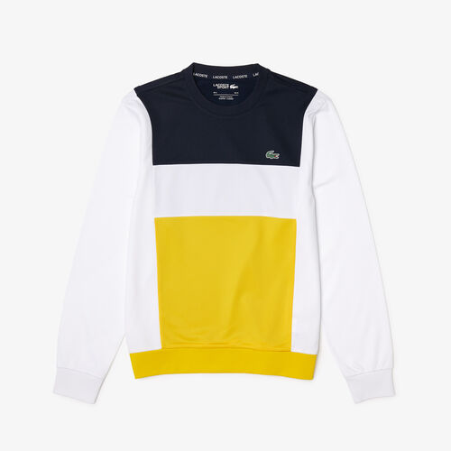 Men’s Lacoste Sport Resistant Colorblock Piqué Sweatshirt