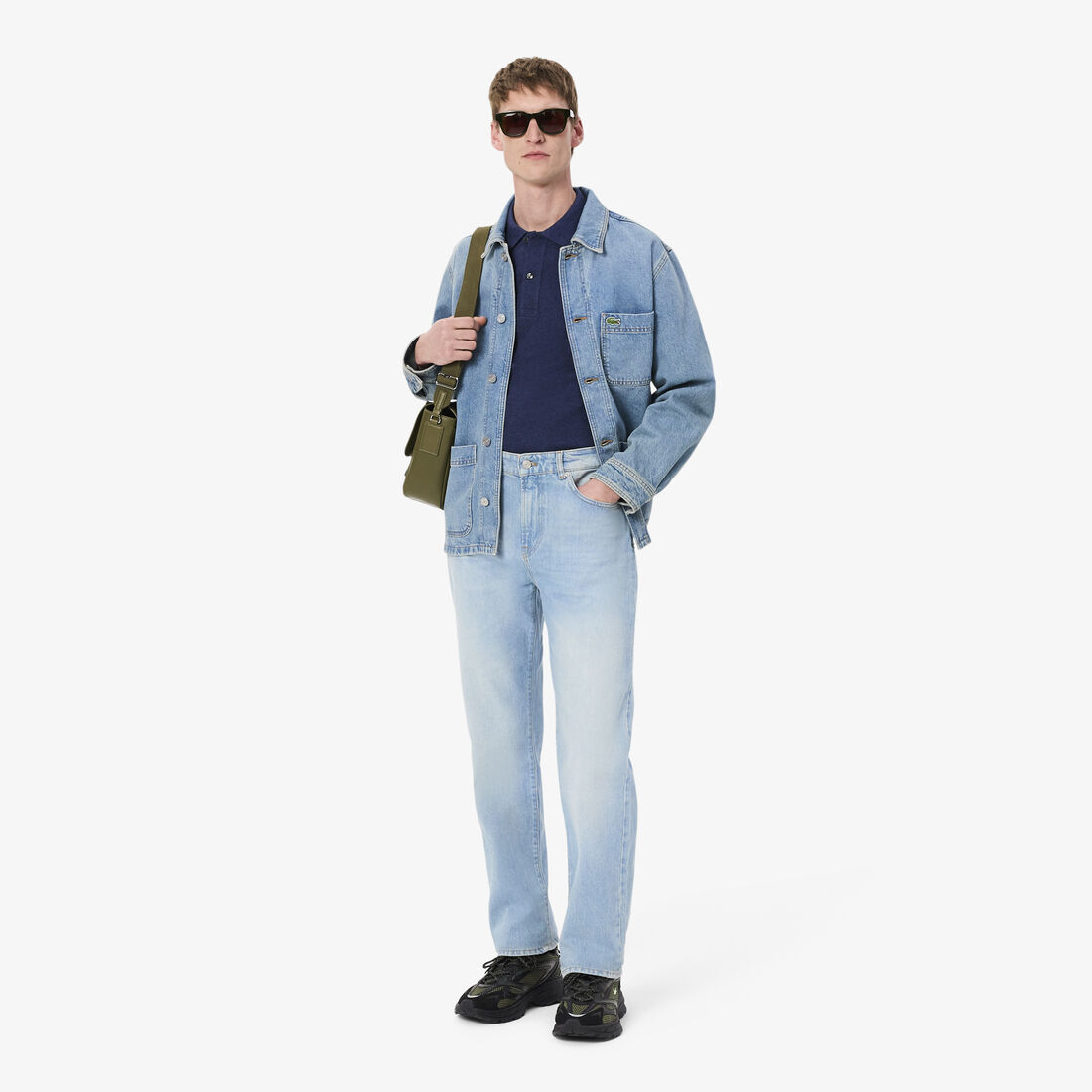 بنطال جينز بقصّة مستقيمة وخمسة جيوب 5 Pocket Straight Cut Indigo Jeans - HH2321-00-MKU