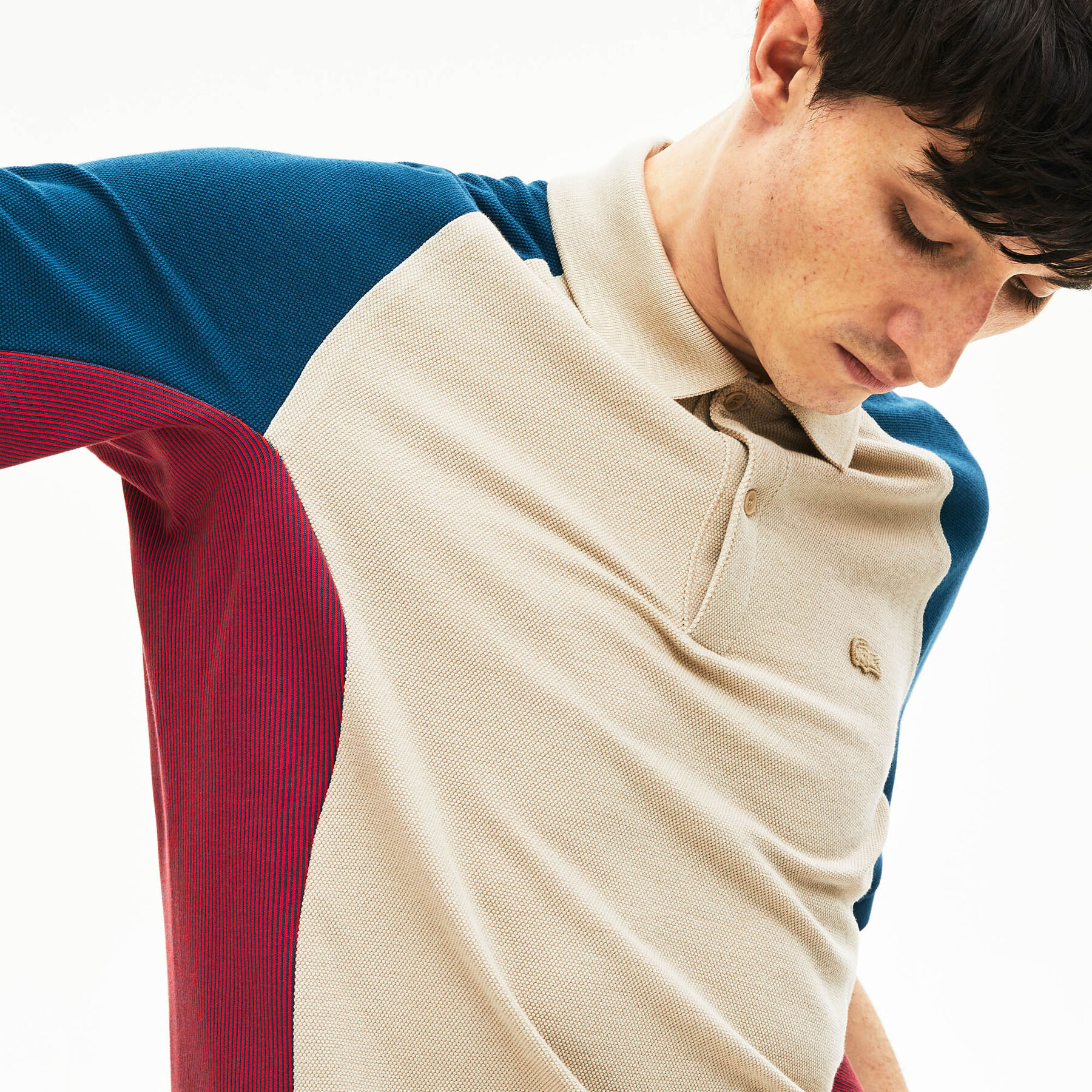 men s lacoste colourblock piqu  polo shirt