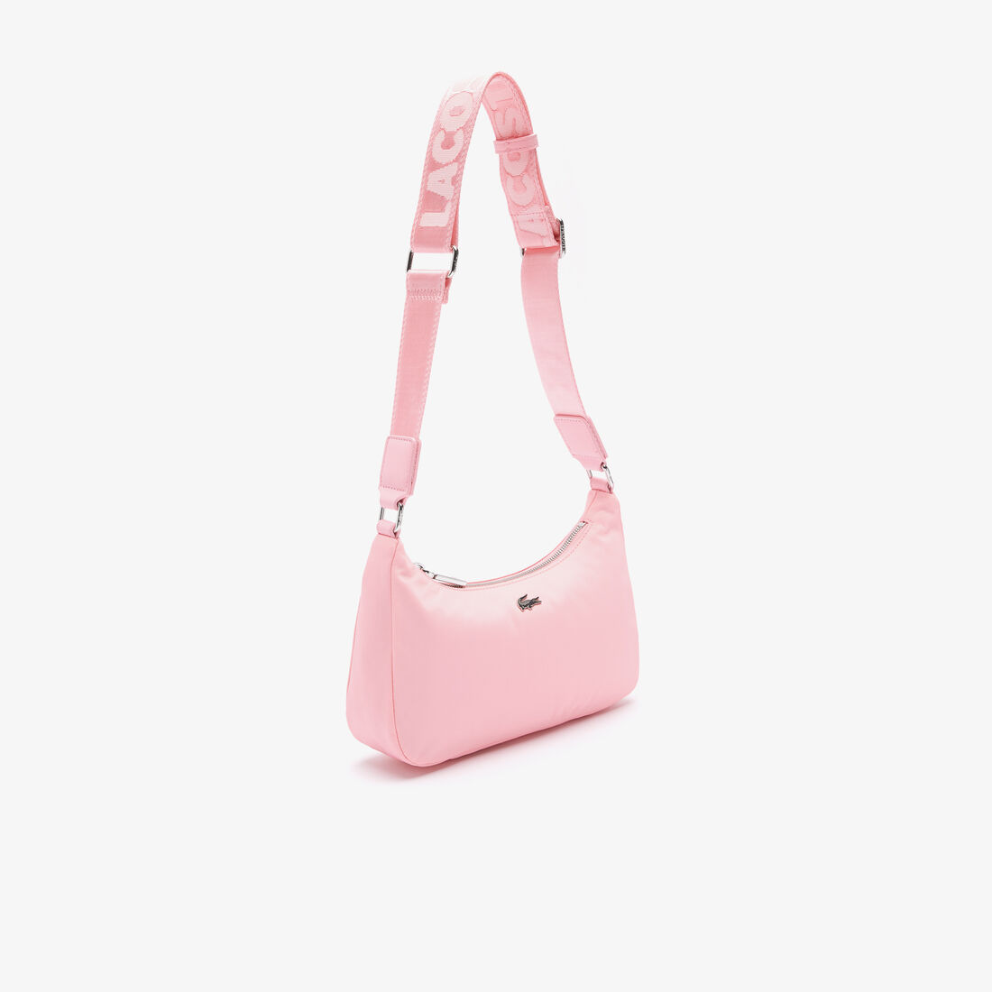 حقيبة كتف نايلون بحلية تمساح وحمالة بشعار الماركة للجنسين حقيبة كتف نايلون بحلية تمساح وحمالة بشعار الماركة للجنسين