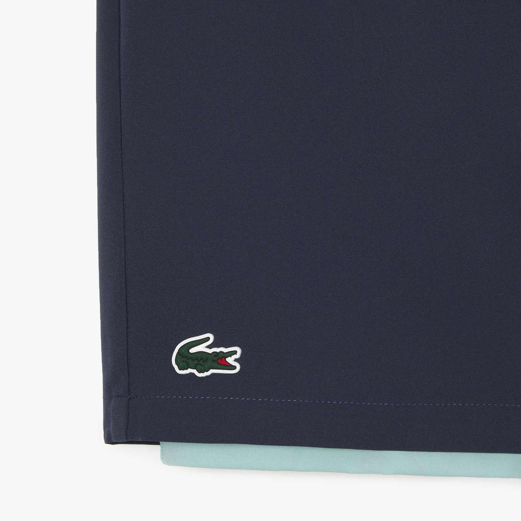men s two tone lacoste sport shorts with built in undershorts