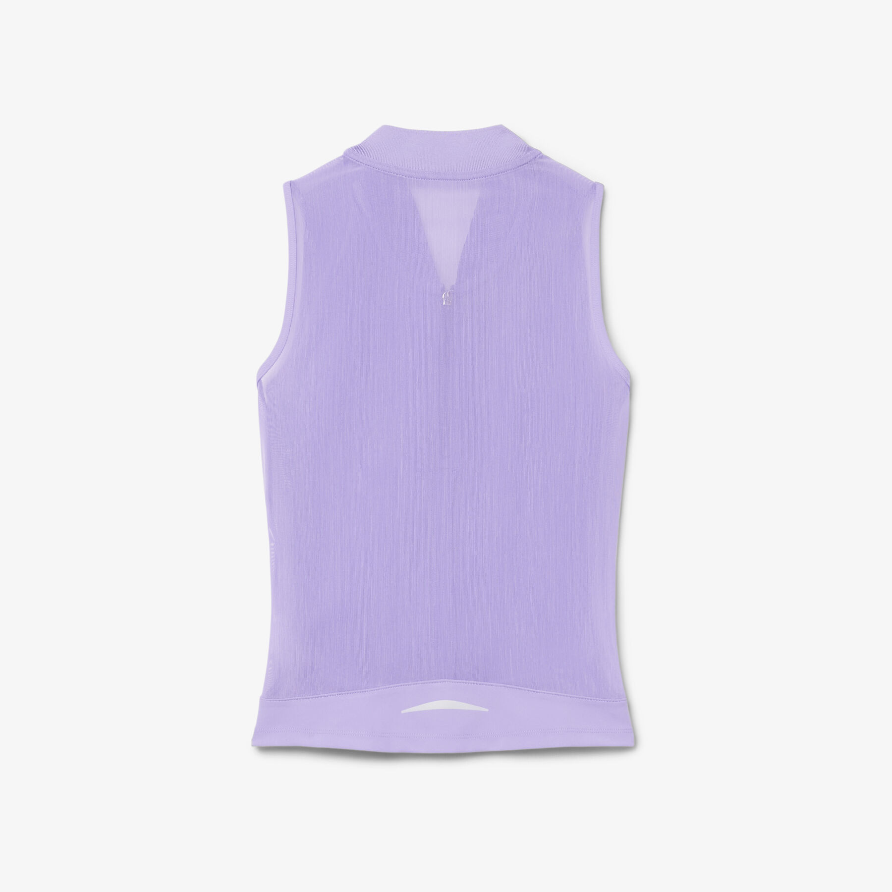 lacoste sleeveless stretch dual fabric tennis polo shirt