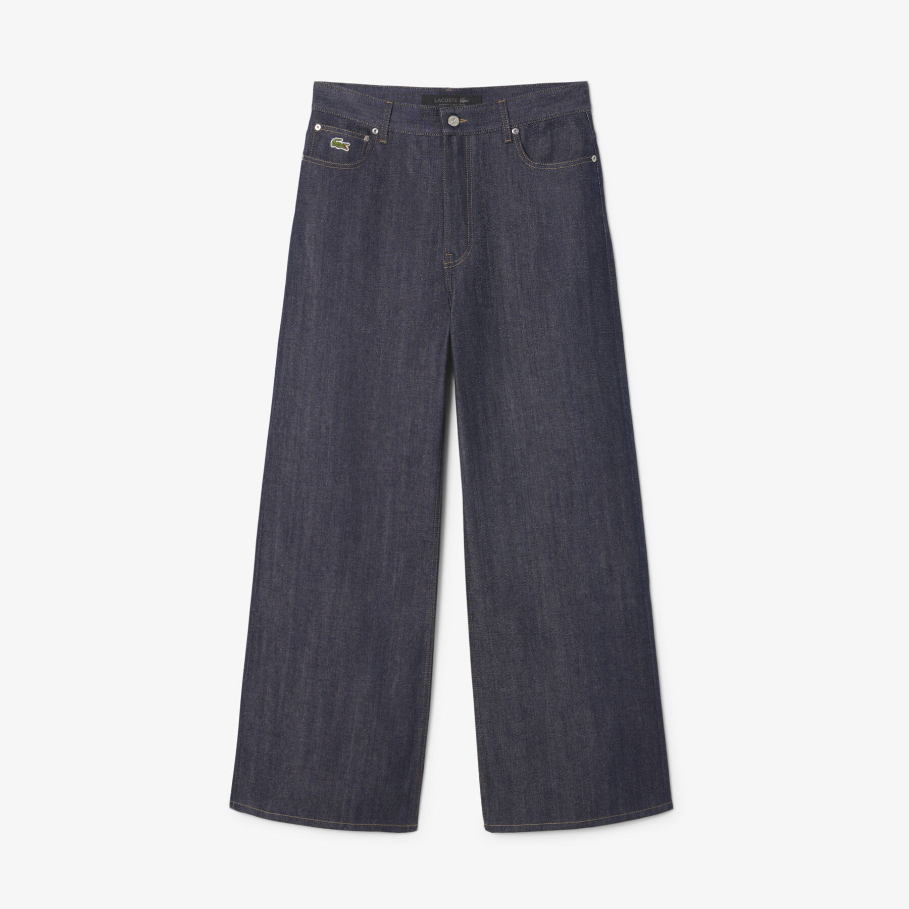 lacoste runway wide fit selvedge jeans