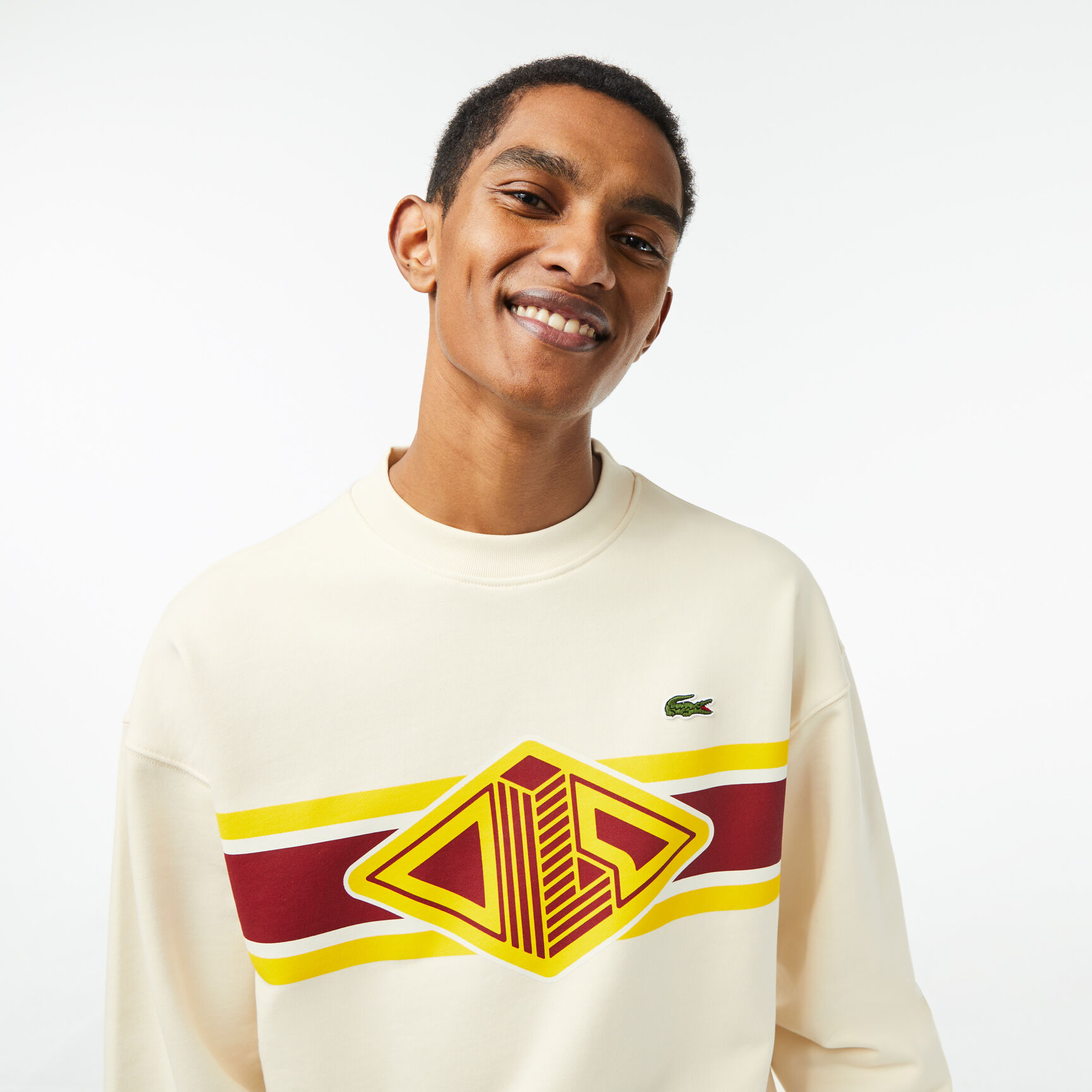 Men’s Lacoste Round Neck Loose Fit Printed Sweatshirt Men’s Lacoste Round Neck Loose Fit Printed Sweatshirt