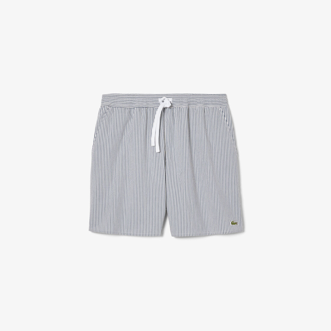 Mid Length Striped Textured Swim Trunks - MH9089-00-HXI