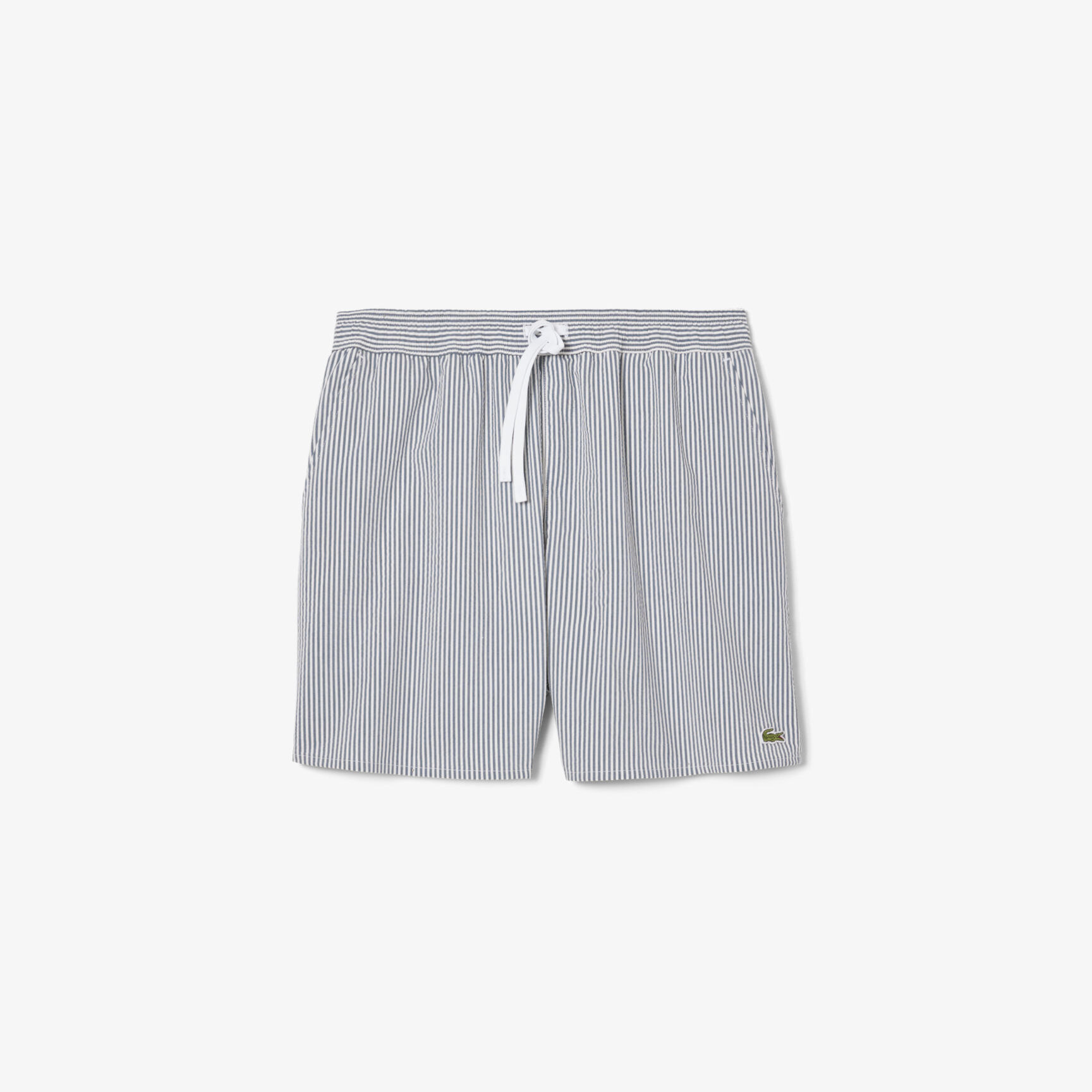 Mid Length Striped Textured Swim Trunks - MH9089-00-HXI