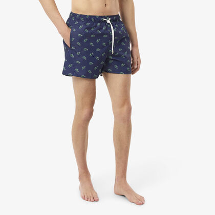 Crocodile Print Swim Trunks