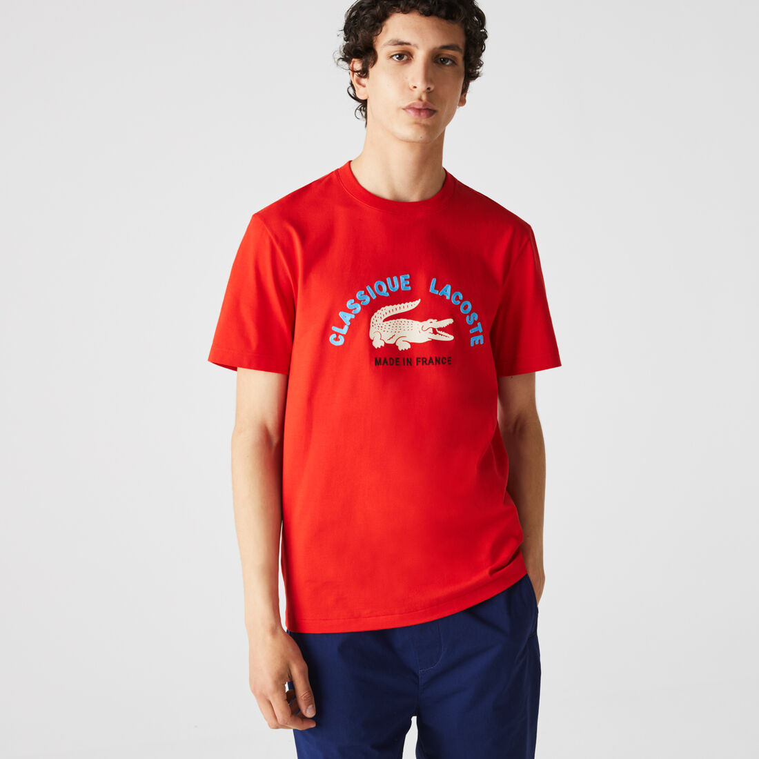 Men’s Made In France Embroidered Organic Cotton T-shirt Men’s Made In France Embroidered Organic Cotton T-shirt