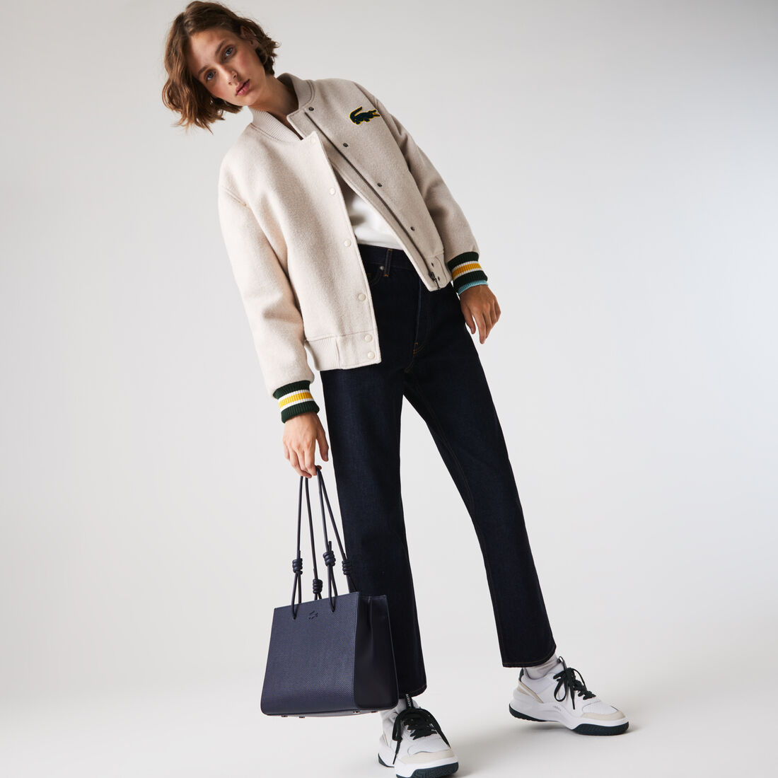 حقيبة يد وكتف من جلد البيكيه غير اللامع مجموعة Chantaco للنساء