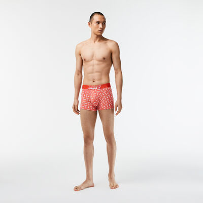 Men’s 3-pack Lacoste Stretch Cotton Printed Trunks