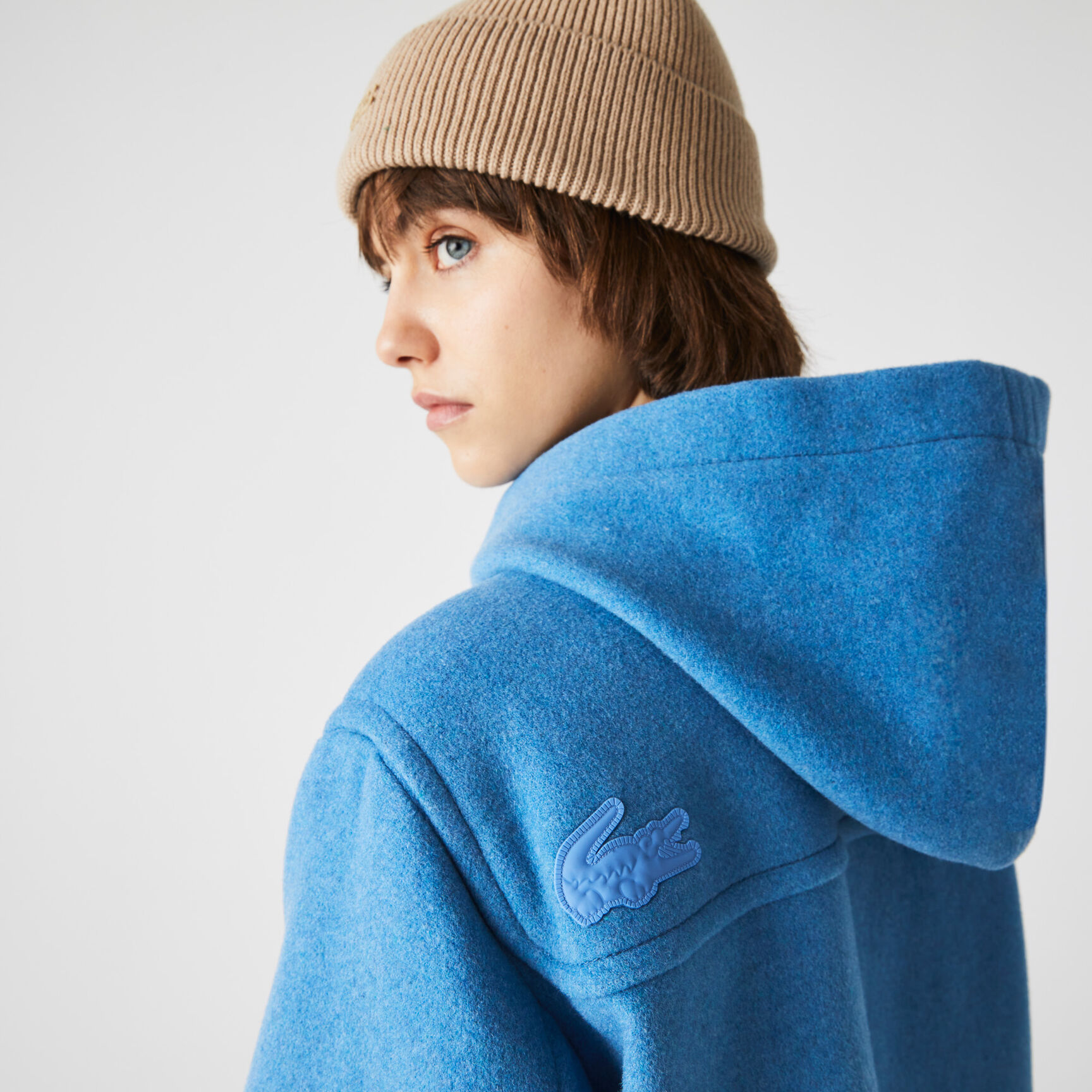 Women’s Lacoste L!VE Short Wool Blend Duffel Coat Women’s Lacoste L!VE Short Wool Blend Duffel Coat