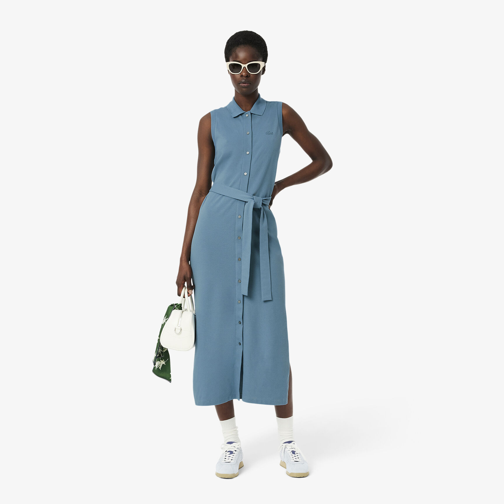 Long Stretch Mini Pique Polo Dress - EF1107-00-HD9